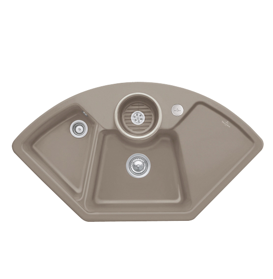 Мийка для кухні Villeroy & Boch Solo Corner 107,5х60 см кераміка timber 670802TR