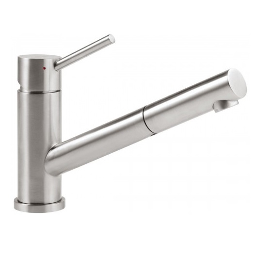 Змішувач для кухні Villeroy & Boch Como Shower Window з висувною лійкою суцільна нержавіюча сталь 925800LC