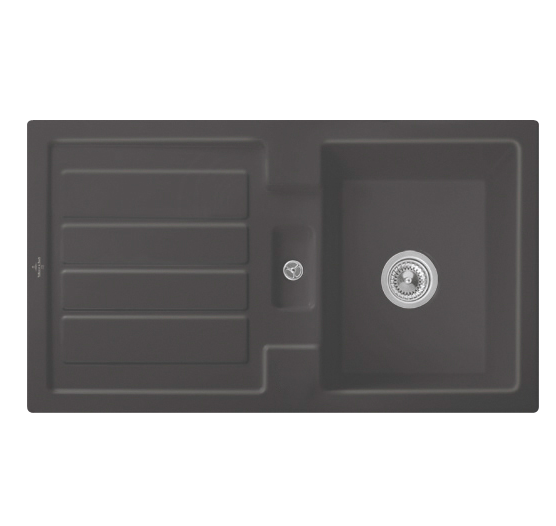Мийка для кухні Villeroy & Boch Flavia 50 90х51 см кераміка graphite 330501i4