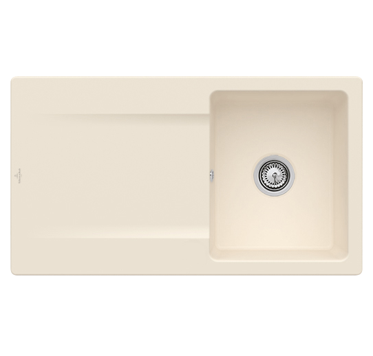 Мийка для кухні Villeroy & Boch Siluet 50 90х51 см кераміка ivory 333501FU