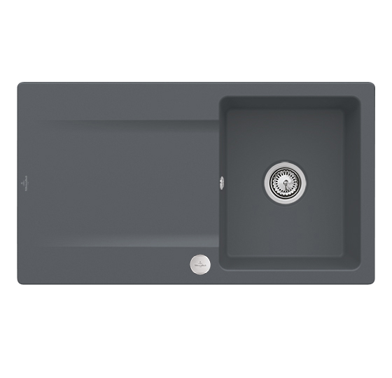 Мойка для кухни Villeroy & Boch Siluet 50 90х51 см керамика graphite 333502i4