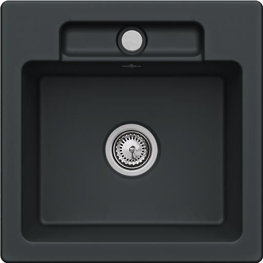 Мойка для кухни Villeroy & Boch Siluet 50 S 51х51 см керамика ebony 334501S5
