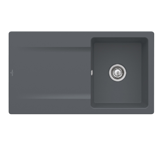Мийка для кухні Villeroy & Boch Siluet 50 90х51 см кераміка graphite 333501i4