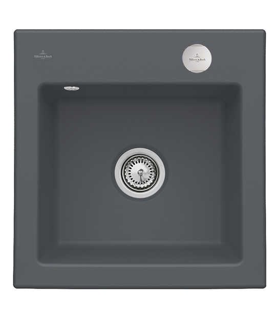 Мийка для кухні Villeroy & Boch Subway 50 S 52,5х51 см кераміка graphite 331502i4