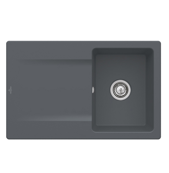 Мойка для кухни Villeroy & Boch Siluet 45 80х51 см керамика graphite 333401i4