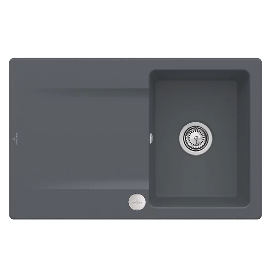 Мийка для кухні Villeroy & Boch Siluet 45 80х51 см кераміка graphite 333402i4