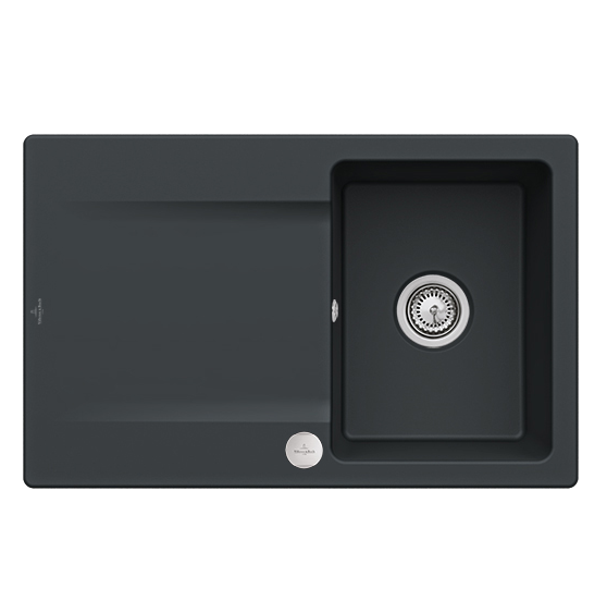 Мийка для кухні Villeroy & Boch Siluet 45 80х51 см кераміка ebony 333402S5