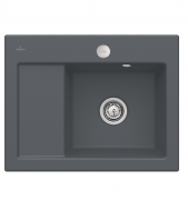 Мийка для кухні Villeroy & Boch Subway 45 Compact 65х51 см чаша справа кераміка graphite 331302i4
