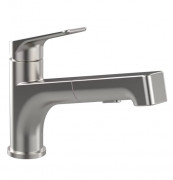 Змішувач для кухні Villeroy & Boch Junis Shower з висувною лійкою суцільна нержавіюча сталь 928100LC