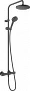 Душевая стойка для душа Hansgrohe Vernis Blend Showerpipe 200 1jet с термостатом черный матовый 26276670