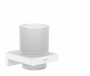 Стакан для зубних щіток Hansgrohe AddStoris скло/метал білий матовий 41749700