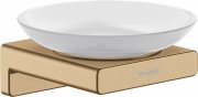 Мыльница для ванной Hansgrohe AddStoris металл/керамика бронза матовый 41746140