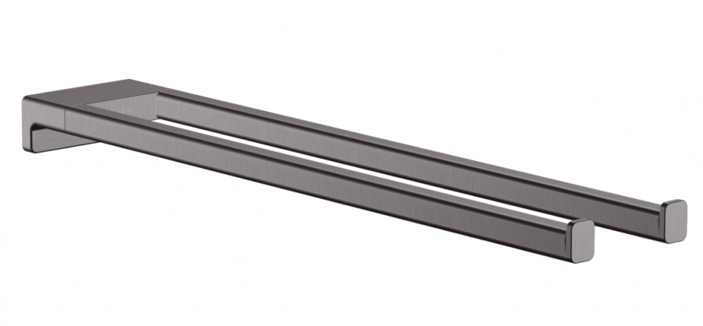 Тримач для рушників Hansgrohe AddStoris подвійний метал чорний матовий хром 41770340