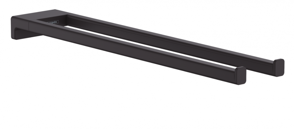 Держатель для полотенец Hansgrohe AddStoris двойной металл черный матовый 41770670