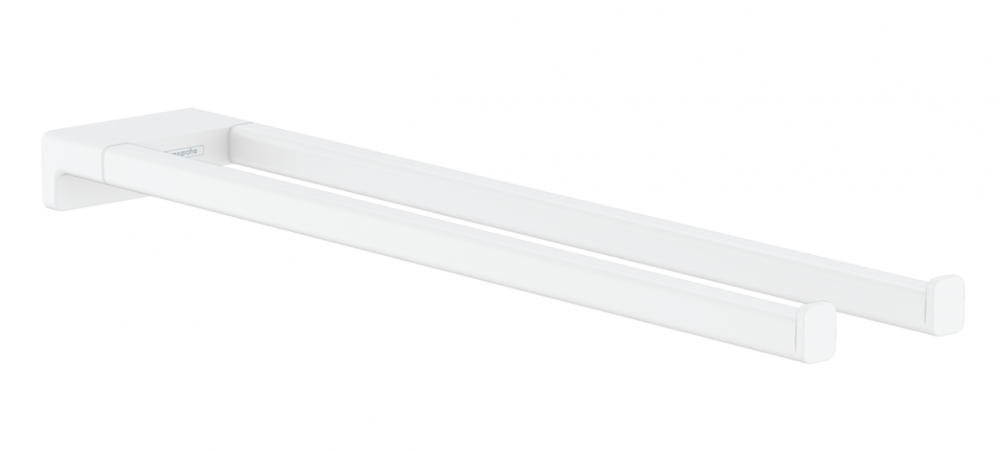 Держатель для полотенец Hansgrohe AddStoris двойной металл белый матовый 41770700