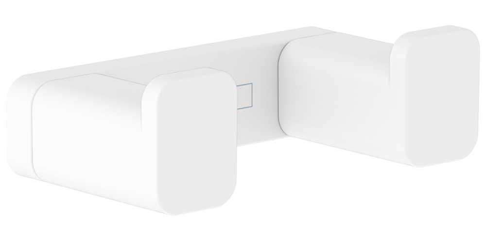 Крючок для ванной Hansgrohe AddStoris двойной металл белый матовый 41755700