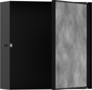 Настінна ніша з дверцятами під плитку Hansgrohe XtraStoris Rock 30х30х10 см чорний матовий 56085670