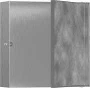 Настінна ніша з дверцятами під плитку Hansgrohe XtraStoris Rock 30х30х10 см нержавіюча сталь 56085800
