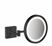 Дзеркало косметичне Hansgrohe AddStoris з LED підсвічуванням чорний матовий 41790670