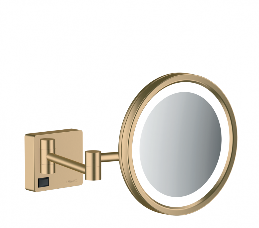 Зеркало косметическое Hansgrohe AddStoris с LED подсветкой бронза матовая 41790140