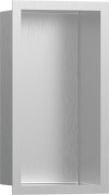 Настенная ниша с дизайнерской рамкой Hansgrohe XtraStoris Individual 30х15х10 см нержавеющая сталь 56094800