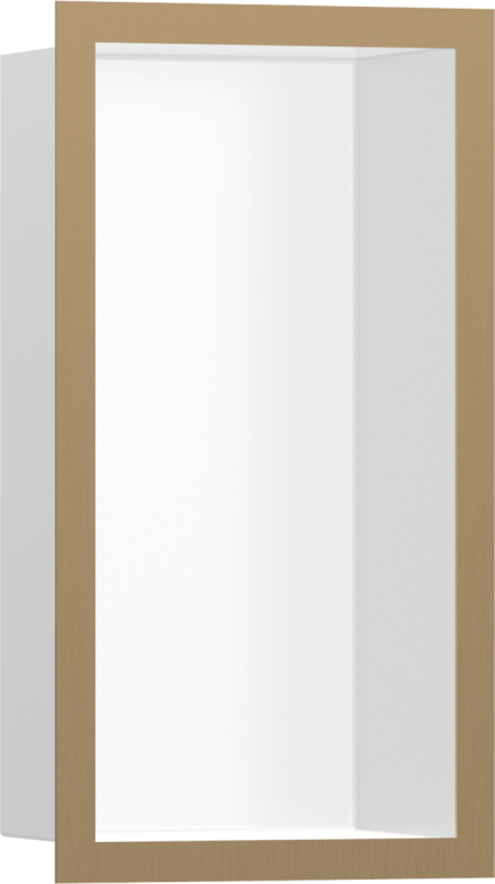 Настенная ниша с рамкой Hansgrohe XtraStoris Individual 30х15х10 см белый матовый/бронза матовая 56096140