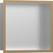 Настінна ніша з рамкою Hansgrohe XtraStoris Individual 30х30х10 см нержавіюча сталь/бронза матова 56097140