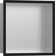 Настінна ніша з рамкою Hansgrohe XtraStoris Individual 30х30х10 см нержавіюча сталь/чорний матовий 56097670
