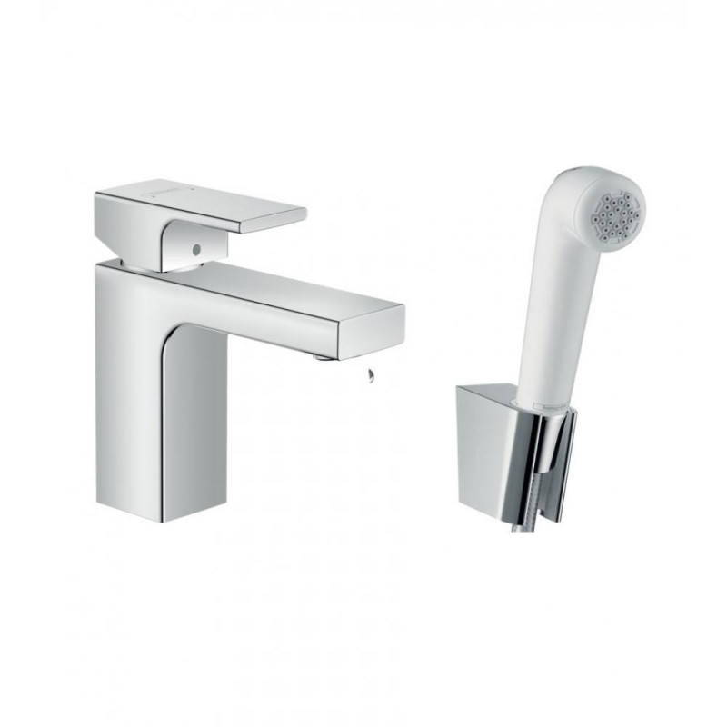 Змішувач для раковини Hansgrohe Vernis Shape з гігієнічним душем хром 71216000