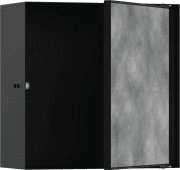 Настінна ніша з дверцятами під плитку Hansgrohe XtraStoris Rock 30х30х14 см чорний матовий 56091670