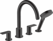 Змішувач на борт ванни Hansgrohe Vernis Shape на 4 отвори чорний матовий 71459670