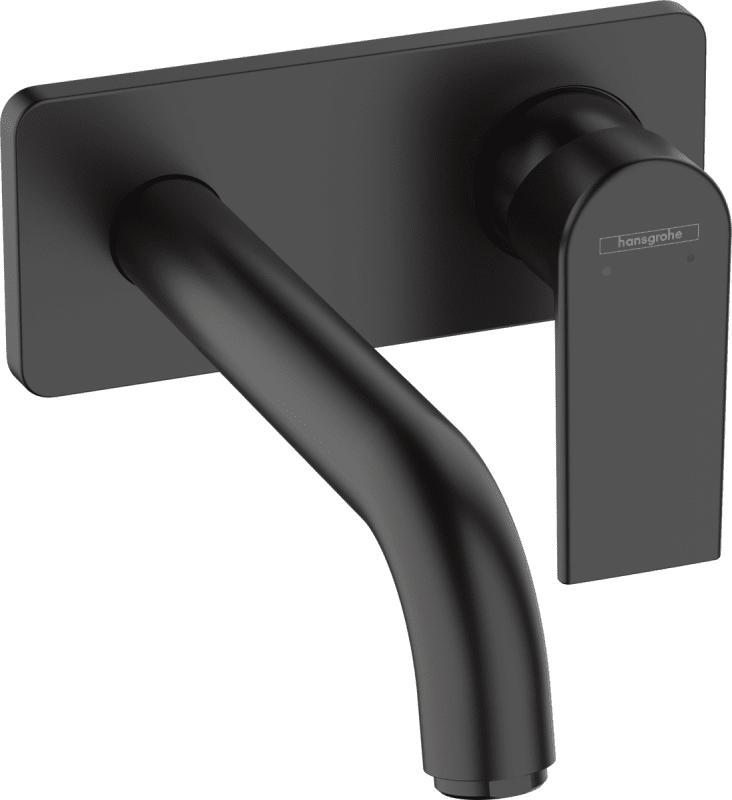 Змішувач для раковини Hansgrohe Vernis Shape настінний одноважільний чорний матовий 71578670