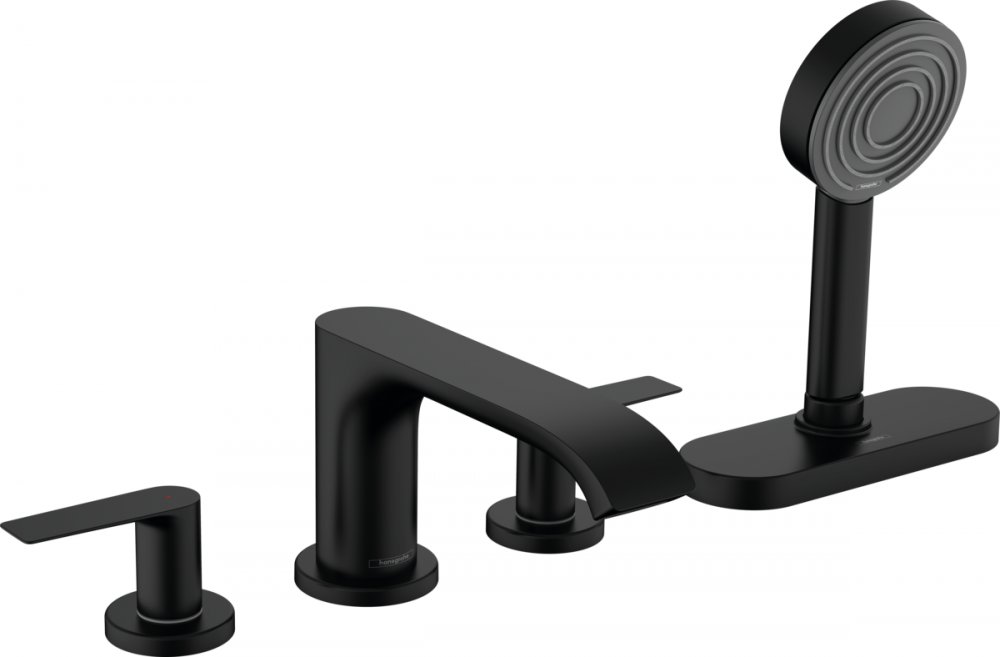 Змішувач на борт ванни Hansgrohe Vivenis на 4 отвори чорний матовий 75444670