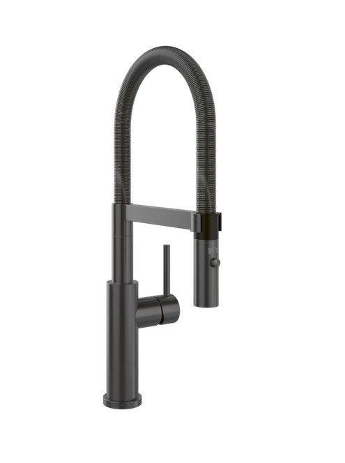 Змішувач для кухні Villeroy & Boch Steel Expert 2.0 з висувною лійкою антрацит 92800005