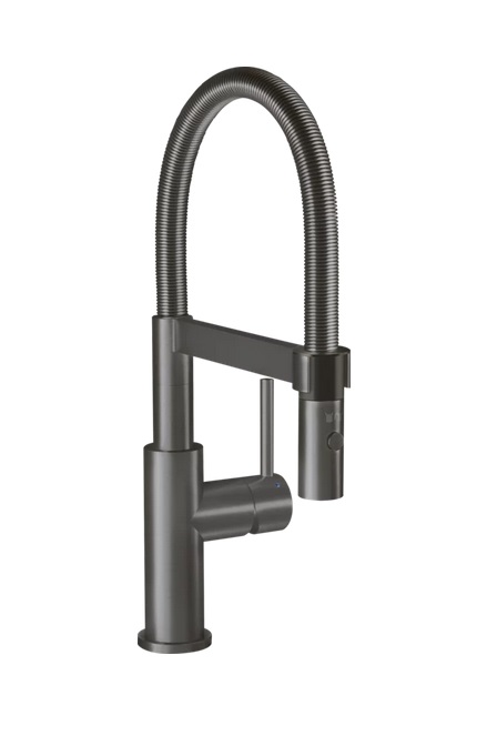 Смеситель для кухни Villeroy & Boch Steel Expert Compact с выдвижной лейкой антрацит 92730005