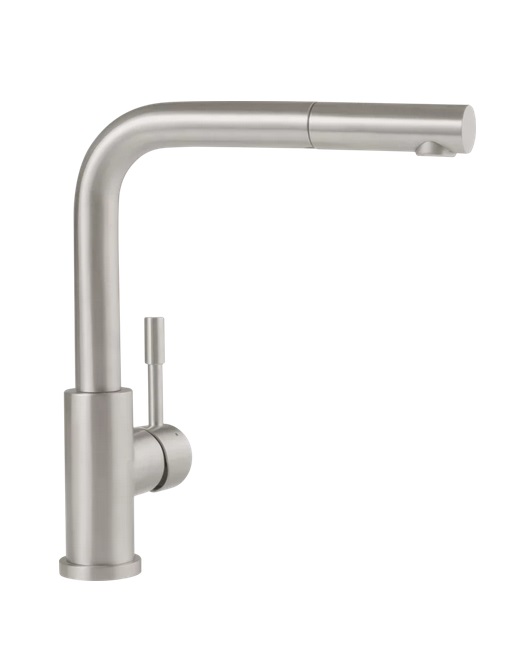 Змішувач для кухні Villeroy & Boch Steel Shower з висувною лійкою суцільна нержавіюча сталь 969701LC