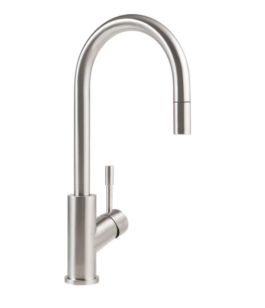 Змішувач для кухні Villeroy & Boch Umbrella Flex з висувною лійкою суцільна нержавіюча сталь 925400LC