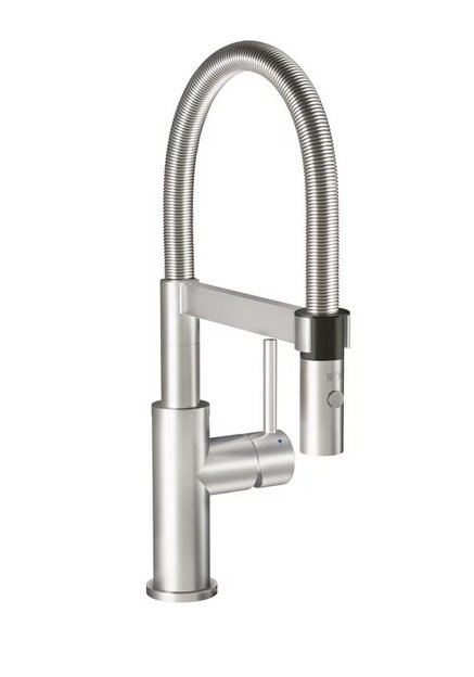 Смеситель для кухни Villeroy & Boch Steel Expert Compact с выдвижной лейкой сплошная нержавеющая сталь 927300LC