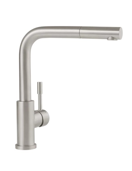 Змішувач для кухні Villeroy & Boch Steel Shower з висувною лійкою суцільна нержавіюча сталь 969701LC