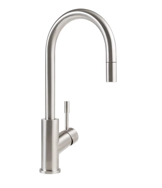 Змішувач для кухні Villeroy & Boch Umbrella Flex з висувною лійкою суцільна нержавіюча сталь 925400LC