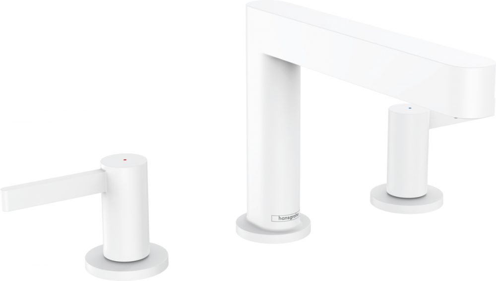 Смеситель для раковины Hansgrohe Finoris с донным клапаном белый матовый 76033700