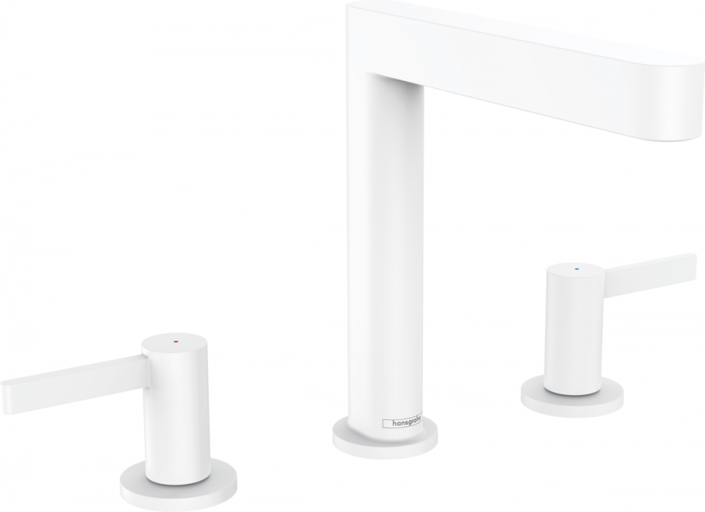 Смеситель для раковины Hansgrohe Finoris с донным клапаном белый матовый 76034700