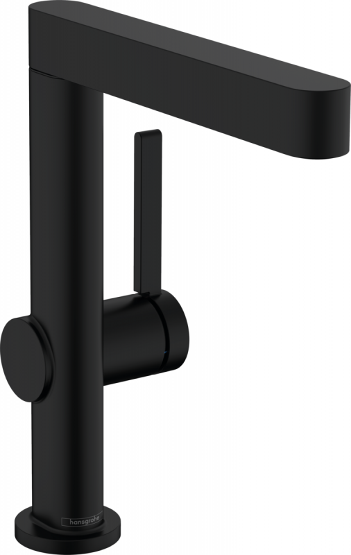 Смеситель для раковины Hansgrohe Finoris с донным клапаном черный матовый 76060670