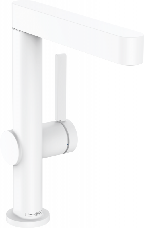 Смеситель для раковины Hansgrohe Finoris с донным клапаном белый матовый 76060700