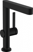 Смеситель для раковины Hansgrohe Finoris с донным клапаном черный матовый 76060670