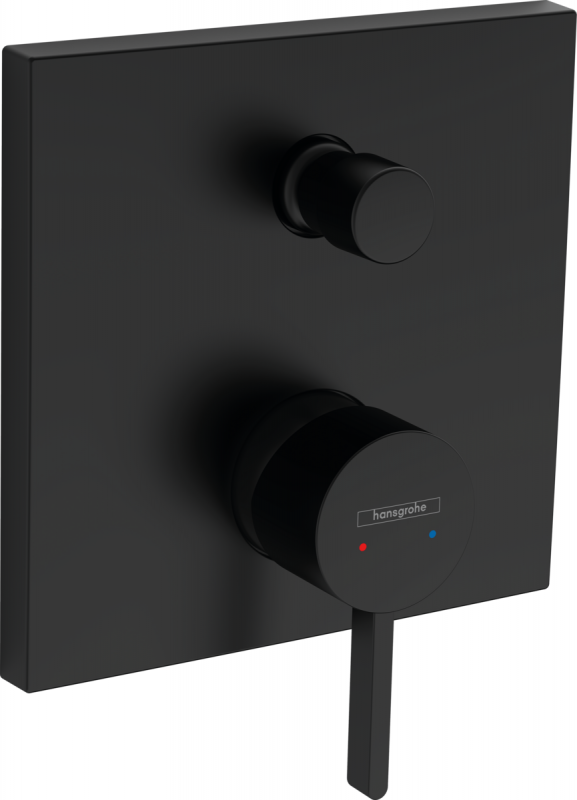 Змішувач для душа Hansgrohe Finoris з вбудованою захисною комбінацією EN 1717 чорний матовий 76416670