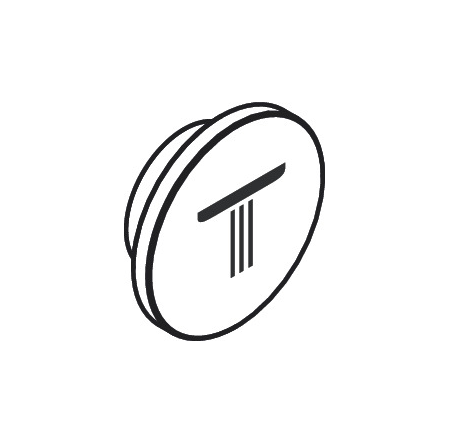 Кнопка-символ для термостата для душа Axor верхний душ Rain small хром 93663000