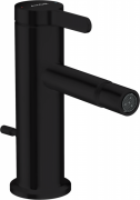 Смеситель для биде Axor One с донным клапаном черный матовый 48210670