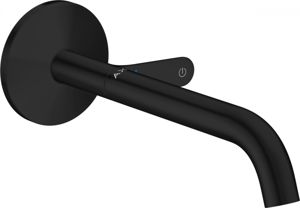 Смеситель для раковины Axor One настенный однорычажный черный матовый 48112670