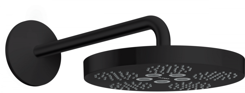 Верхний душ  Axor One 282 мм 1-режимный с держателем черный матовый 48491670